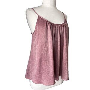Show Me Your MuMu Swingy Swing Tank Top Women's Size S Pink Mauve Shimmer